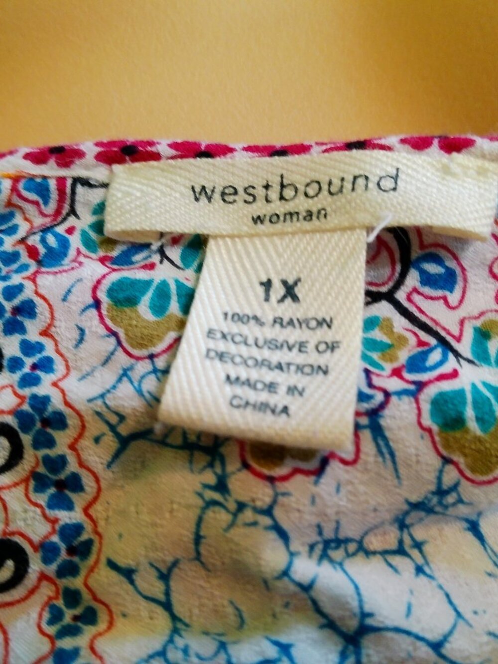 WESTBOUND SIZE 1X BEAUTIFUL WITH WIDE SLEEVES GOOD CONDITION - Picture 6 of 6